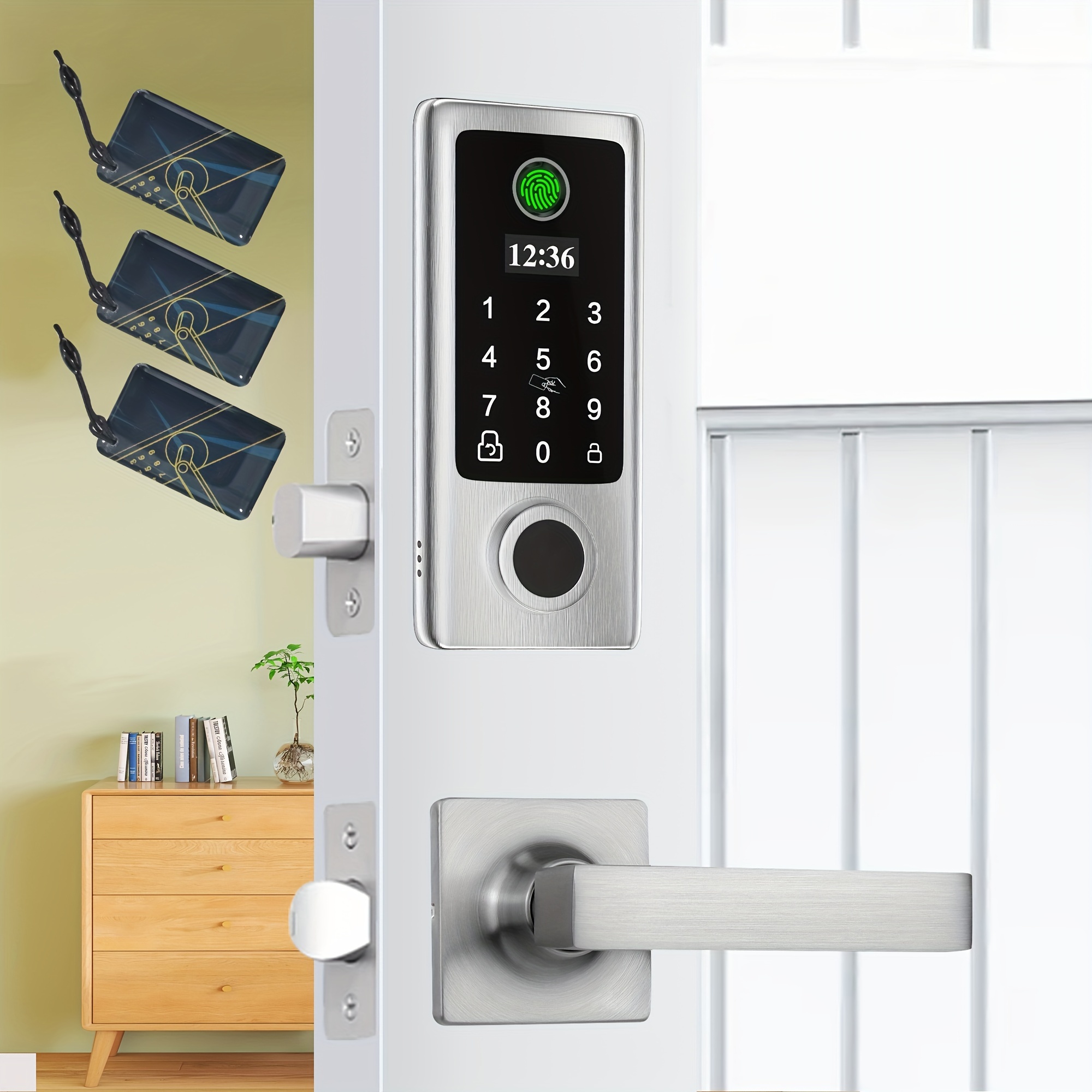 Smart Door Knob Fingerprint Door Lock Biometric - Temu Canada