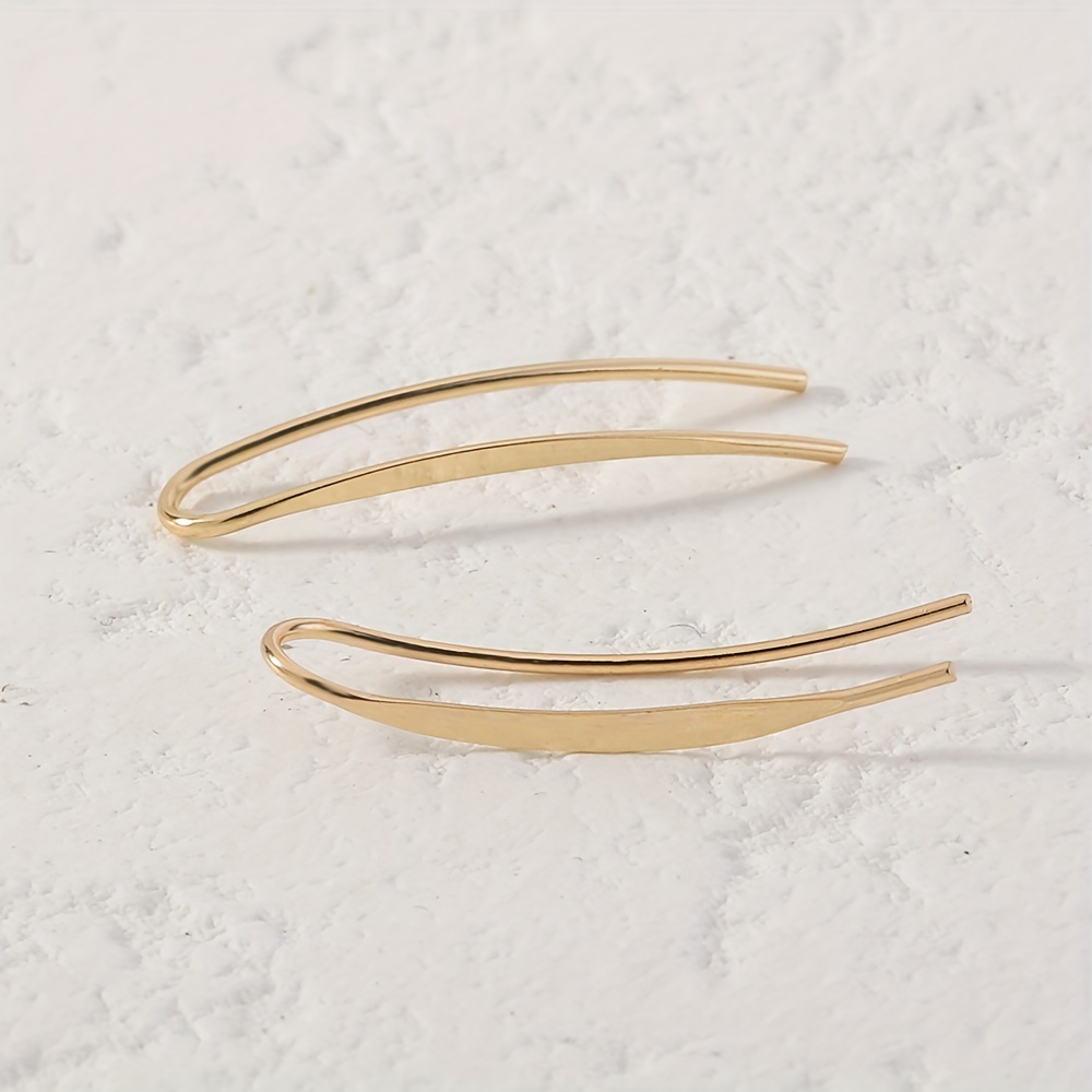 Copper Line Stud Earrings for Women