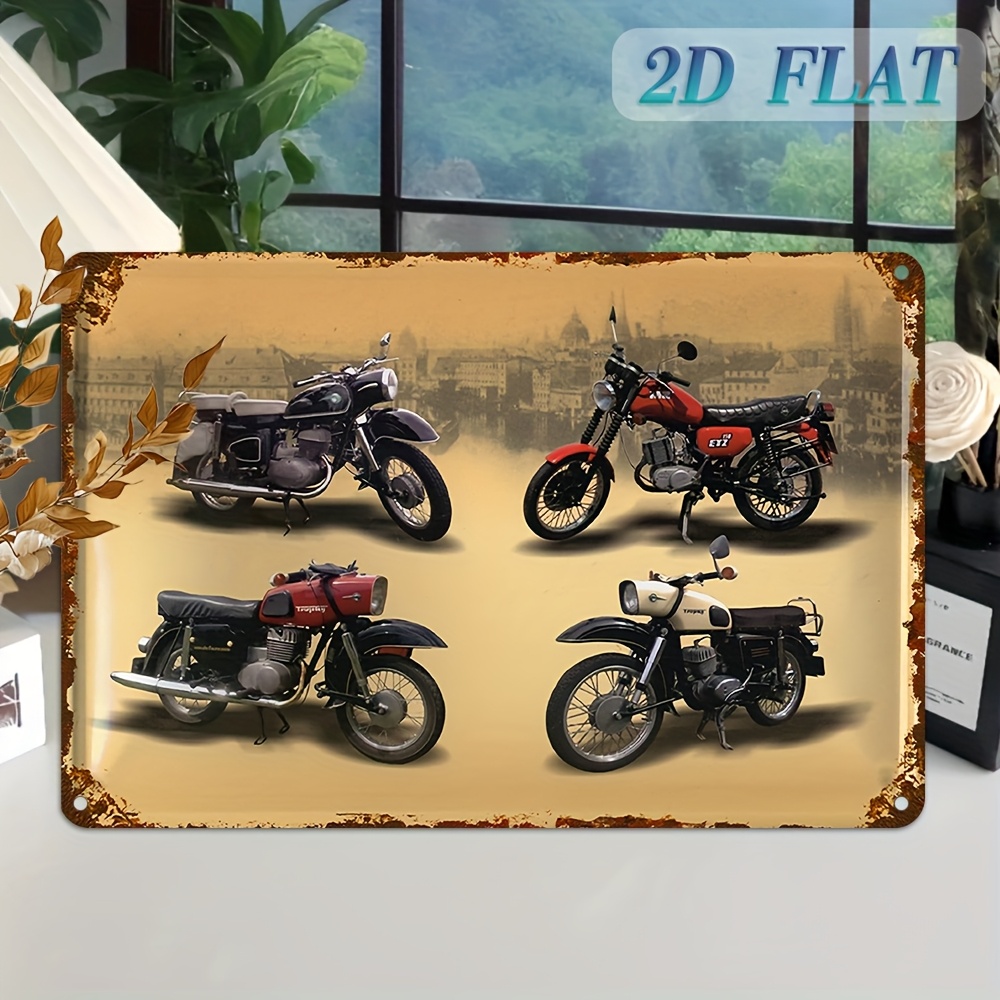 TEMU 2d Flat, [2d Flat]a Retro Aluminum Plaque 20x30cm Uv Printed For Streets, , Garages, Homes, Bars, And Clubs Holiday Gifts 2d Flat, 2d Flat