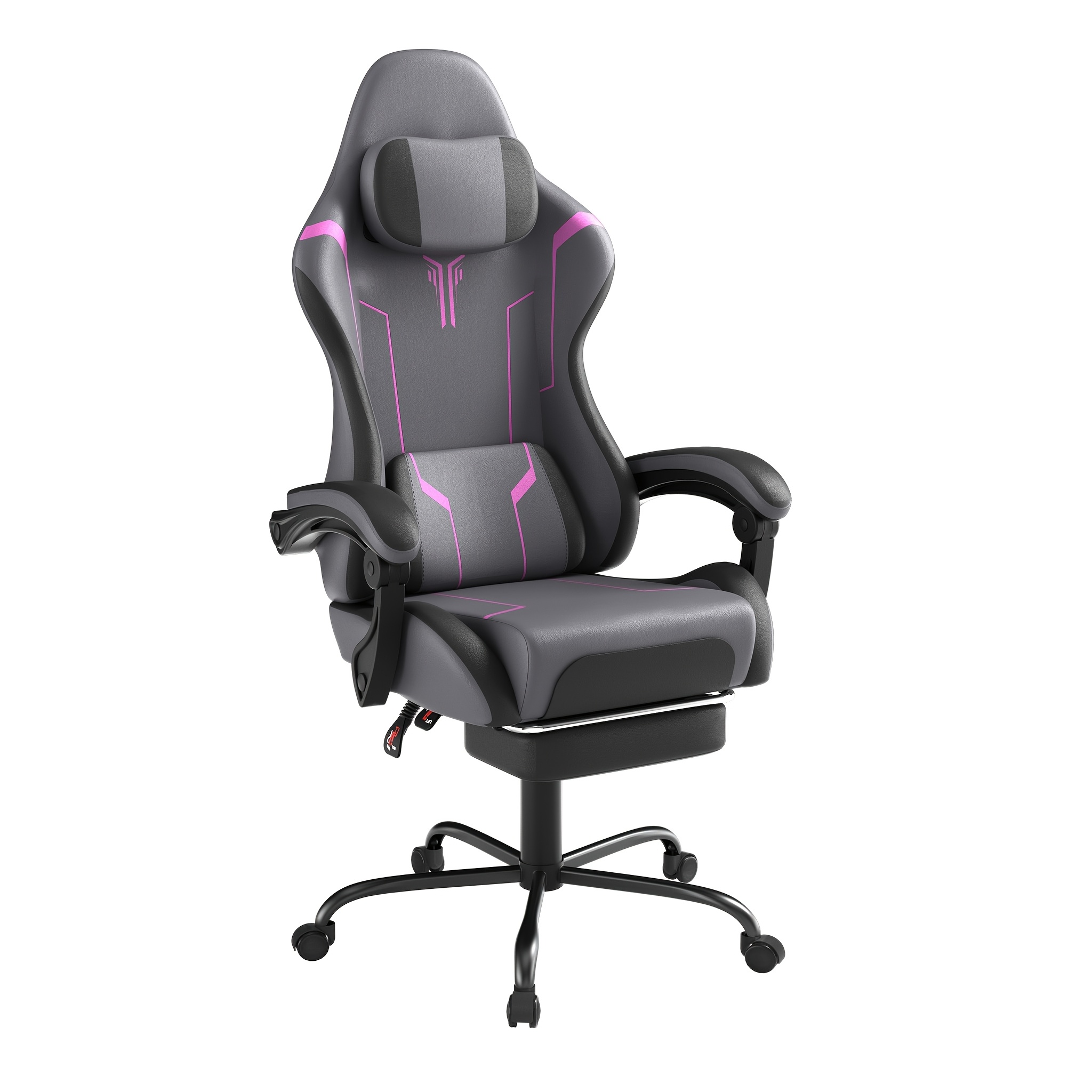 TEMU Gaming Chair Ergonomic Computer Chair Office Chair Swivel Chair With Lumbar Cushion, Footrest, Padded Armrests Headrest Desk Chair