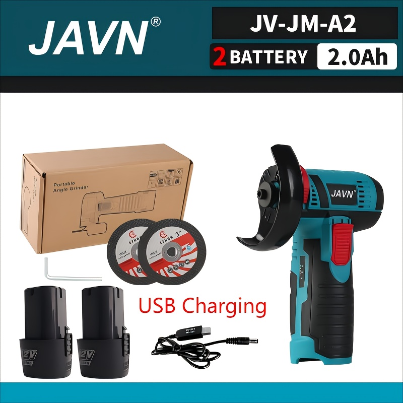 JAVN 12V Accu Haakse Slijper - 19500 RPM Krachtige Elektrische Slip- en Polijstmachine,