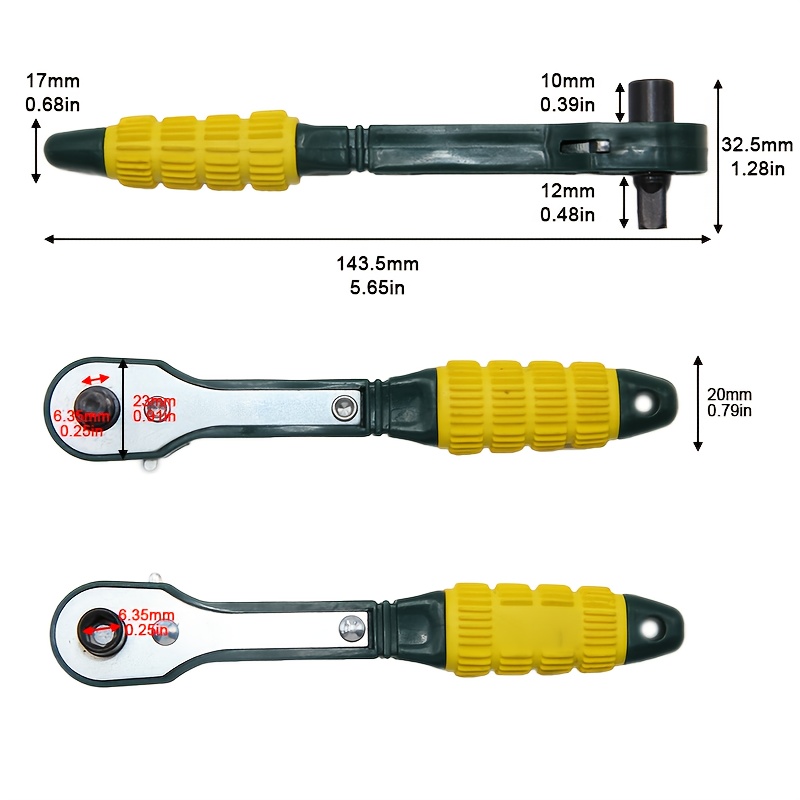 E-shop 2-in-1 Schraubenschlüssel Mini Ratschenschlüssel Bit Mehrzweck H-Typ Doppelendiger Ratschenschraubendreher - Optimiere den Titel für die Liste