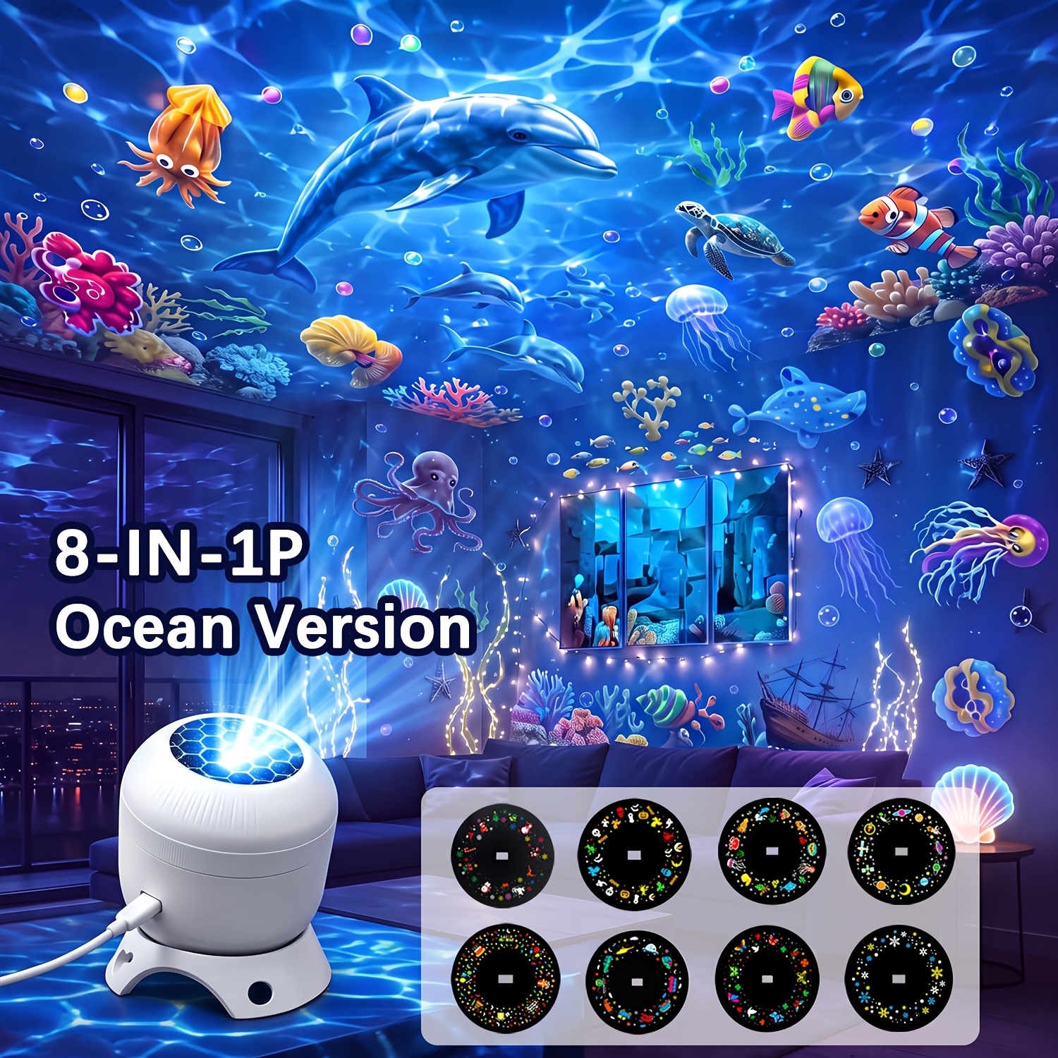 led starry projection light sold on Temu United States