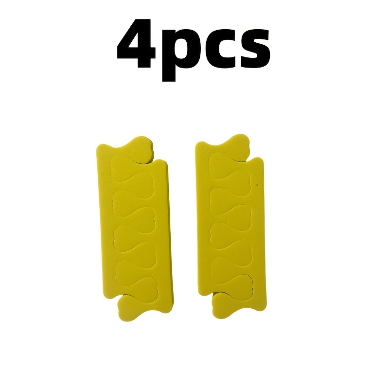 4pcs Heart-Shaped Nail Art Finger Separators for Polish Application