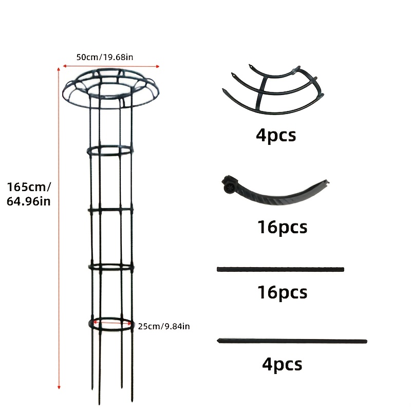 TEMU Fleurs Extérieur Cadre Fil de fer Lotus Rose Cadre Balcon Parapluie Fleurs Cadre Support