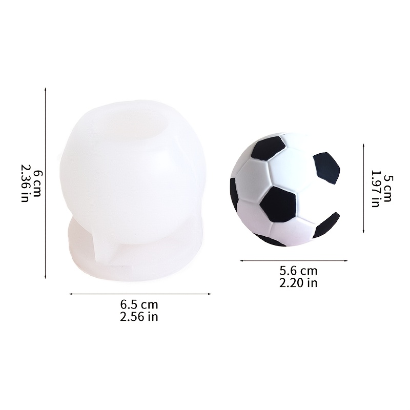 Image of 1pc Football Style Candle Silicone Mold For Soap, Gypsum Resin Ornaments Making And Decoration