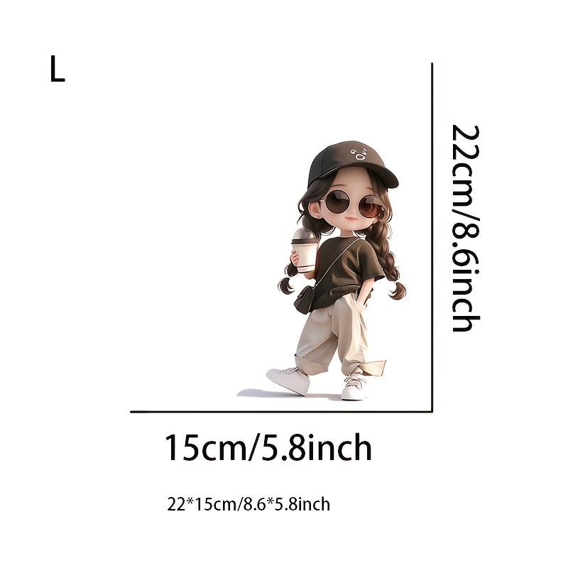 Little Holding Coffee Heat Transfer Sticker - Ironing, Washable, Suitable For T-shirts, Hoodies, Pillows, Jeans, Handbags