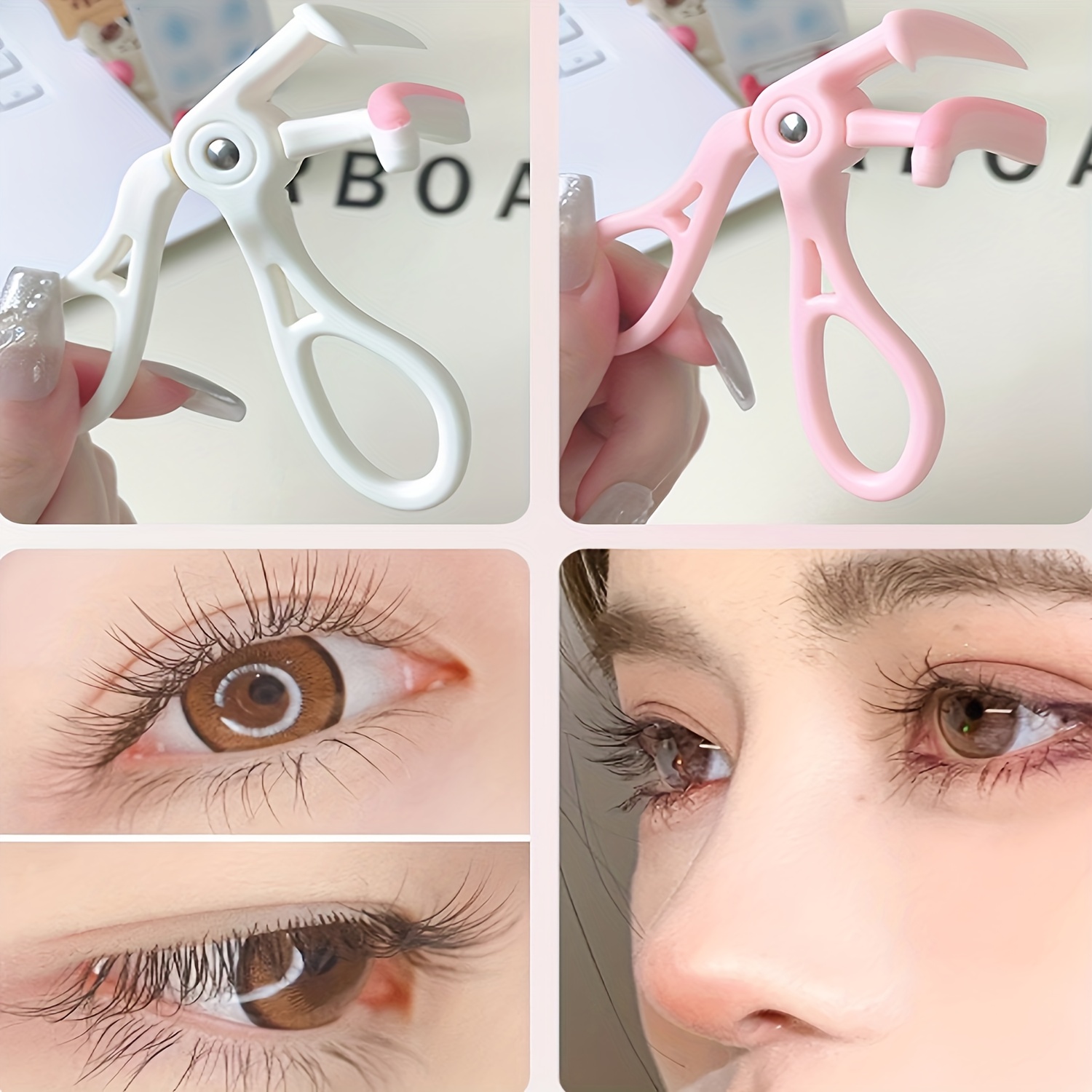 portable wide angle eyelash curler long lasting curling eyelash curler beginner shaping partial eyelash tool full open clamp beginner makeup tool suitable for all eye shapes   no battery required   for beginners