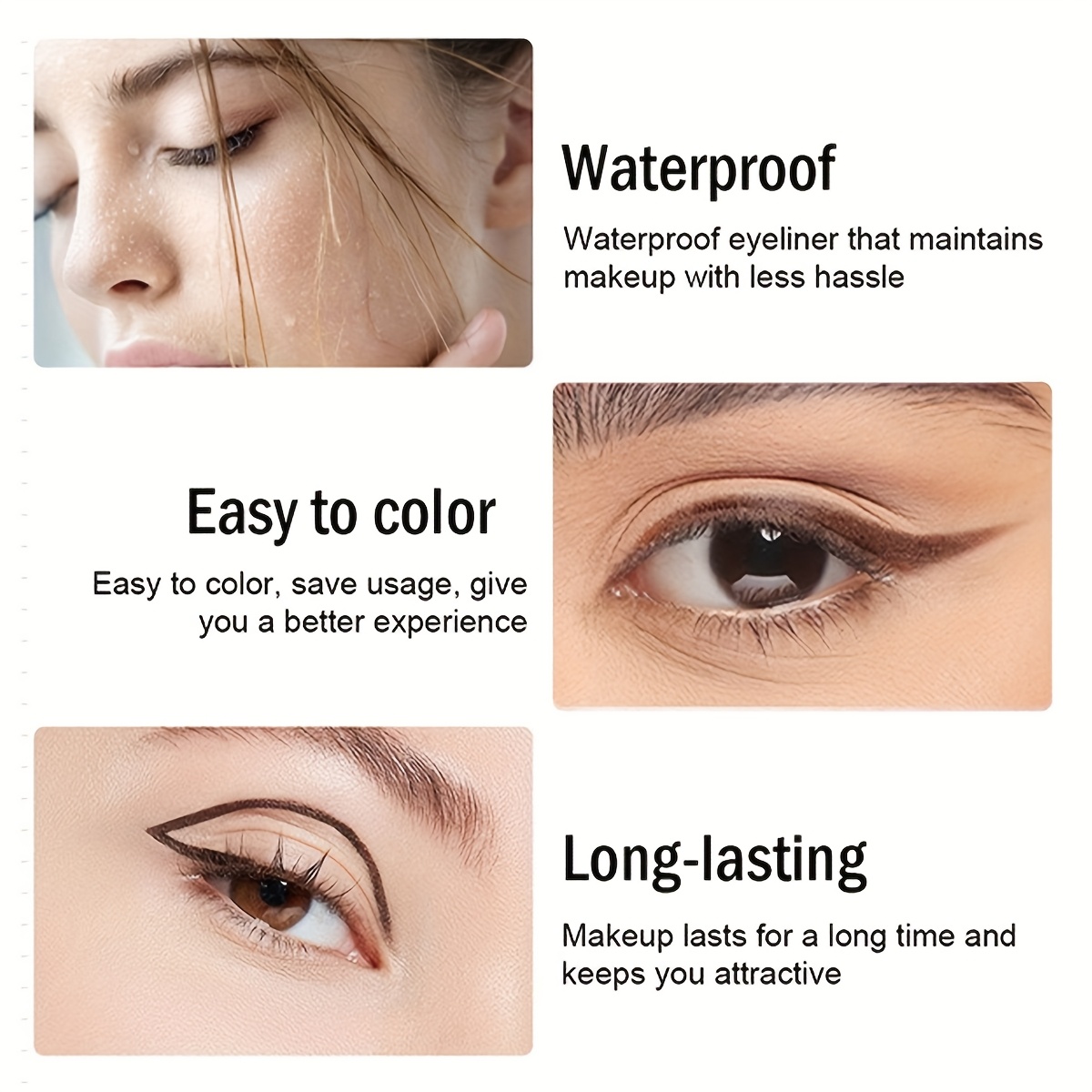 6 color automatic no sharpen eyeliner pencil waterproof and smudge proof long   application     eyeliner Product details 2