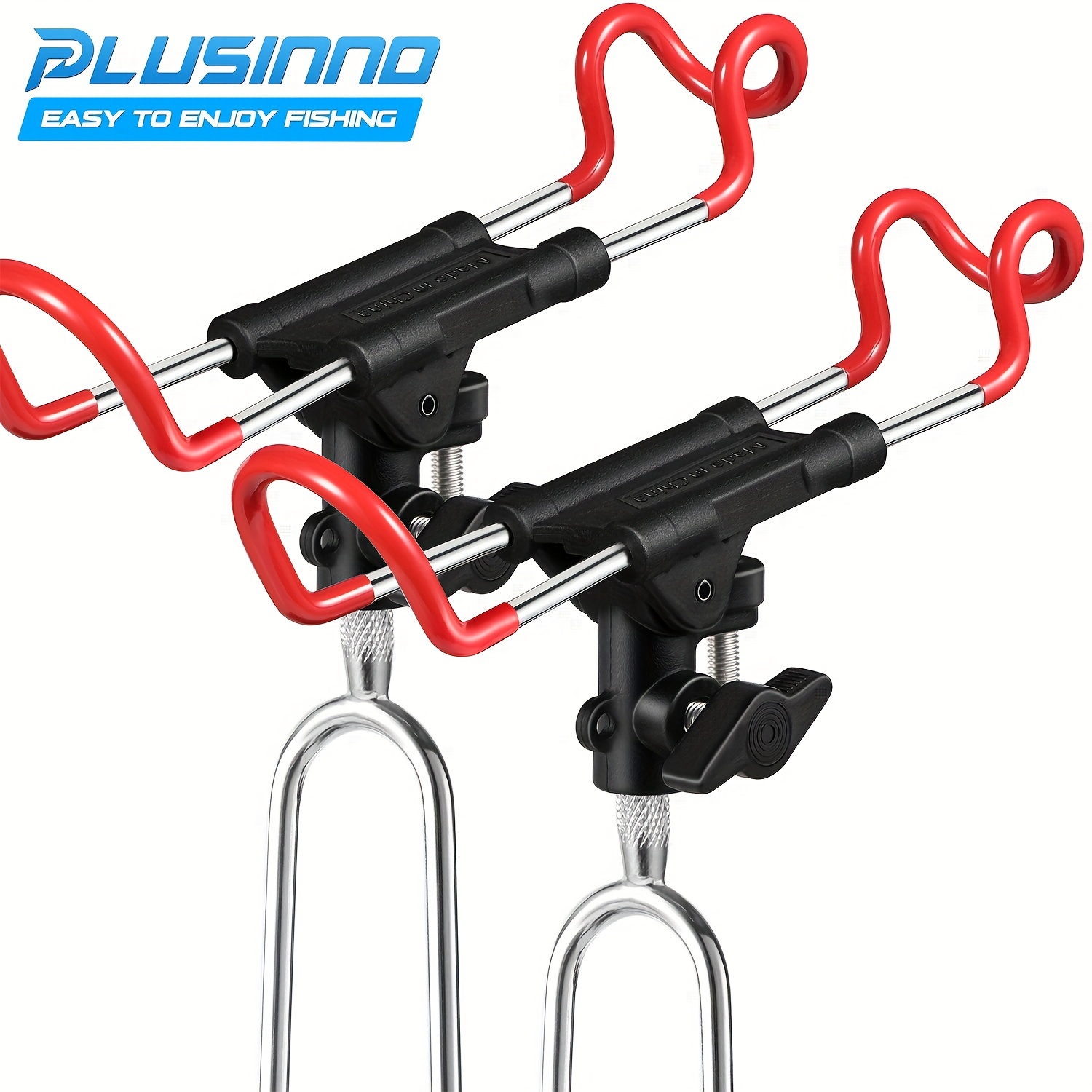 

Plusinno 2pcs Stainless Steel Fishing Rod Holders - Adjustable & Foldable For Bank Fishing, Christmas, Valentine's, Teacher Appreciation, Father's Day, Fishing Accessories, Best For Christmas