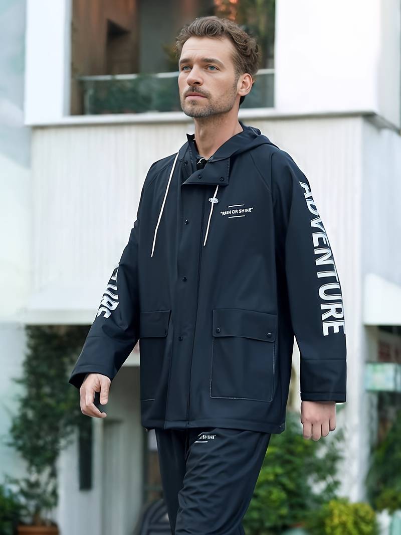 Veste + Pantalon De Pluie Imperméable - 2 Pièces - Pour Vélo, Randonnée, Running - Homme/Femme - Coupe-vent Respirant