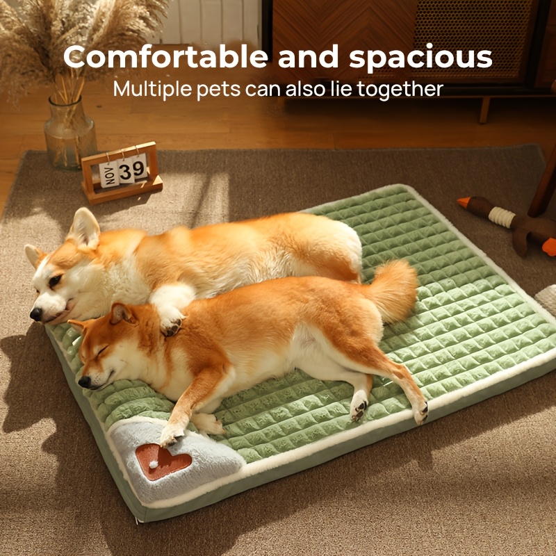 

1pc Cozy Pet Bed With Memory Foam - Detachable Dog Mat For All , Washable Rectangle Pet Cushion For Extra Small To Medium Dogs, Comfortable Sleeping Sofa Pillow For Cats