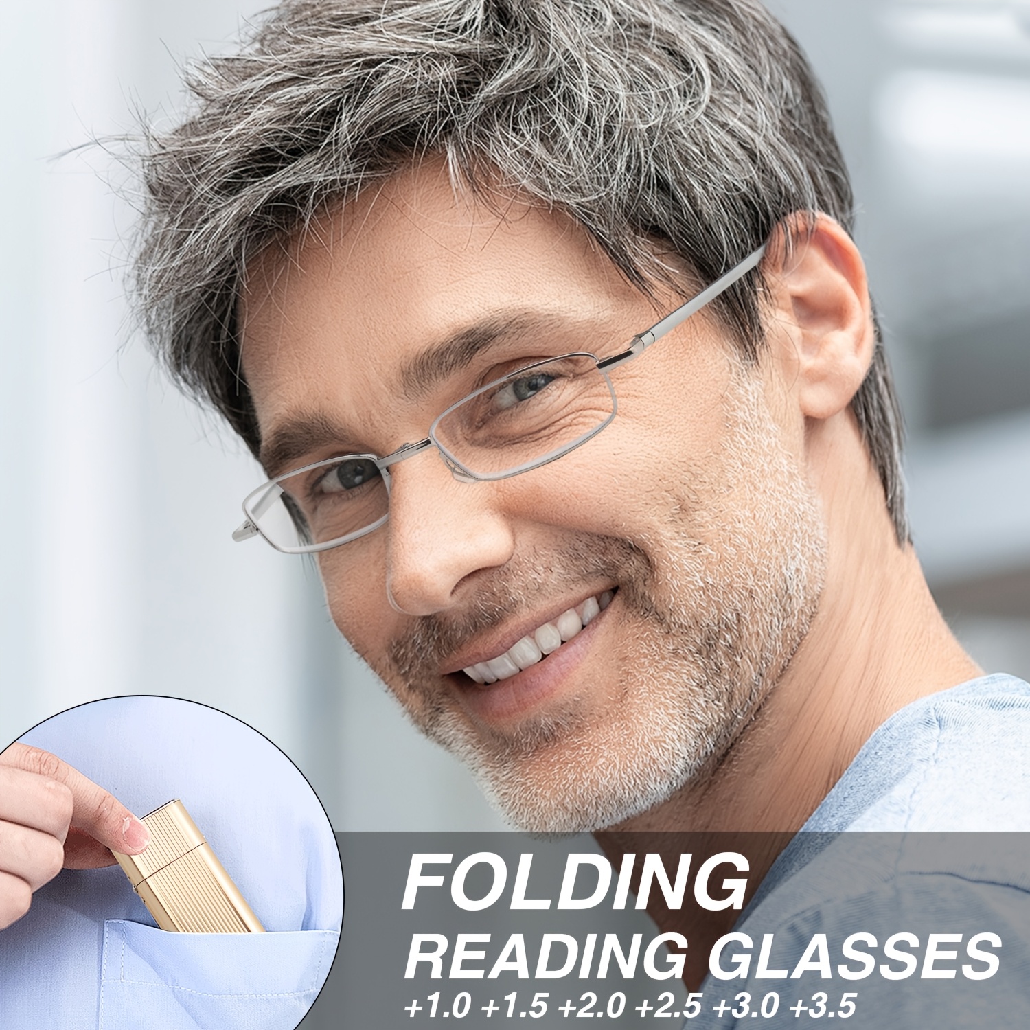 Portable Retractable Foldable Reading Glasses