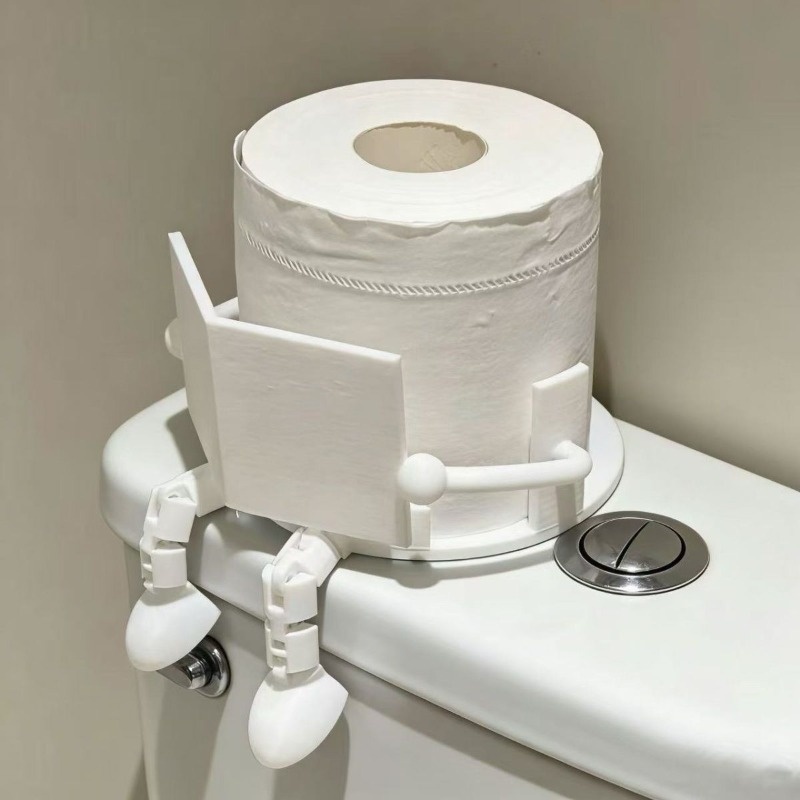 TEMU Porte-papier toilette amusant de livre, lot de 1, disponible et blanc, décoration de salle de bain amusante, convient pour de fêtes