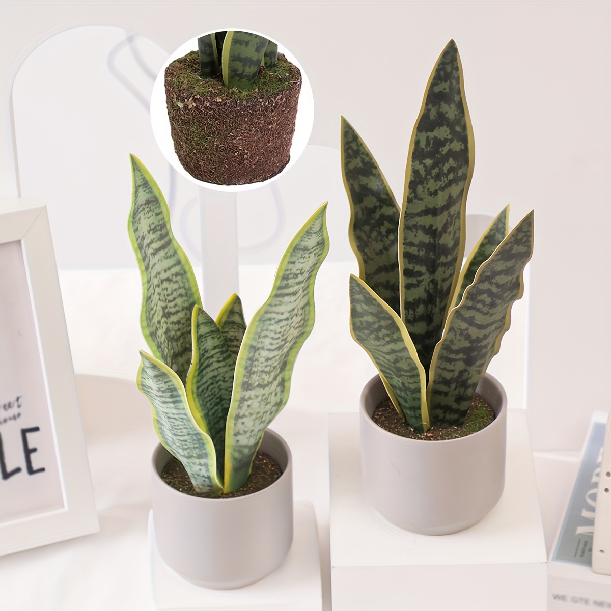 

1pc Artificial Plant, Fake Snake Plant, Potted Plant Artificial Snake Plant, Sansevieria For House Room Office Housewarming Gift Indoor Decor, Room Decor, Home Decor, Green