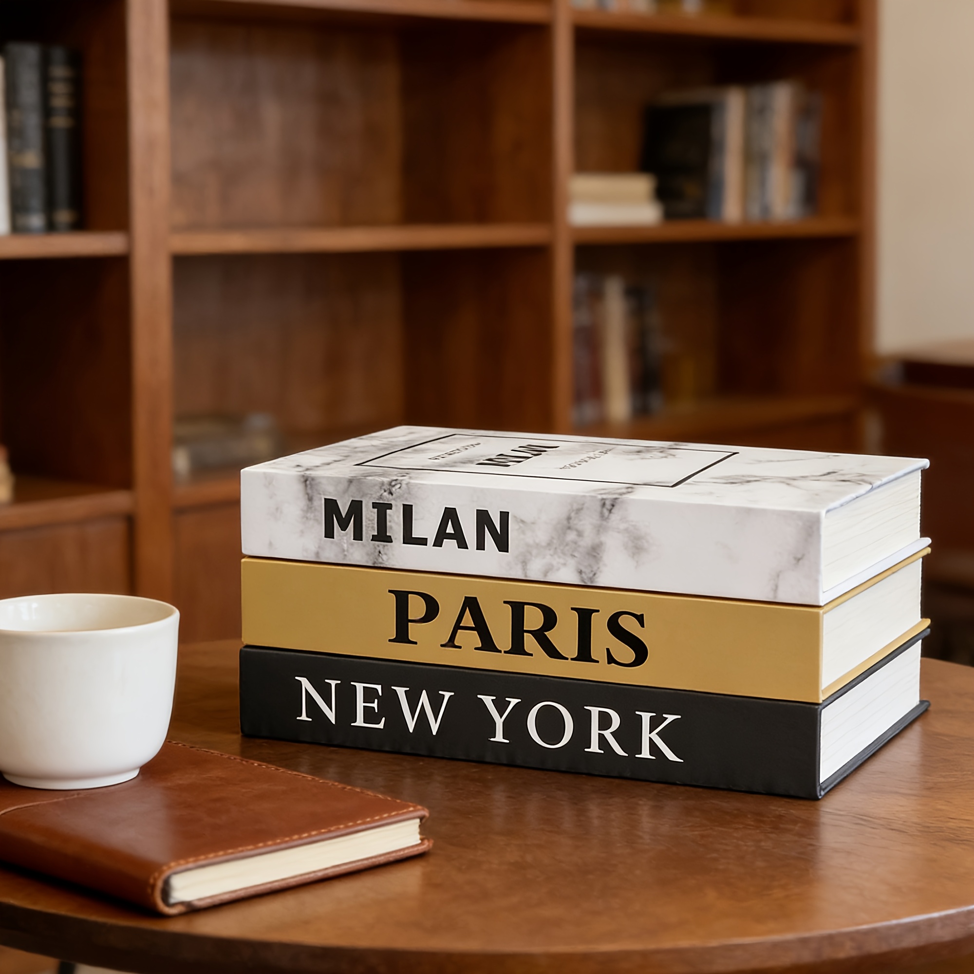 TEMU Set Of 3 Decorative Books For , Featuring Accents. Ideal For Enhancing The Aesthetic Of Your , Elegant Books Are Perfect For Display On Coffee