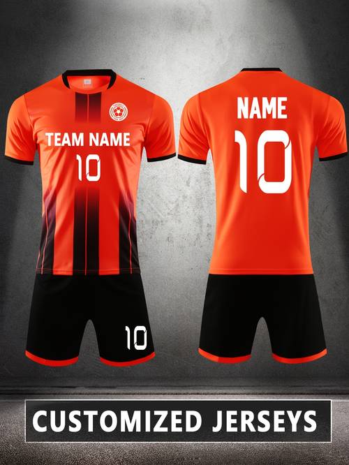 soccer jersey suit support personalized team name and logo quick drying and breathable sports suit suitable for and group competitions outdoor sports