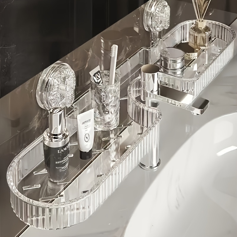 Faucet Suction Cup Shelf, Bathroom Toilet, Bathroom Washstand, Wall-mounted Storage, Shelves