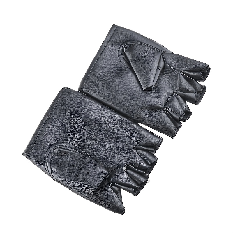 TEMU Men's Pu Half-finger Driving Gloves For Cycling Outdoor Sports, Breathable Comfortable Gift For Men