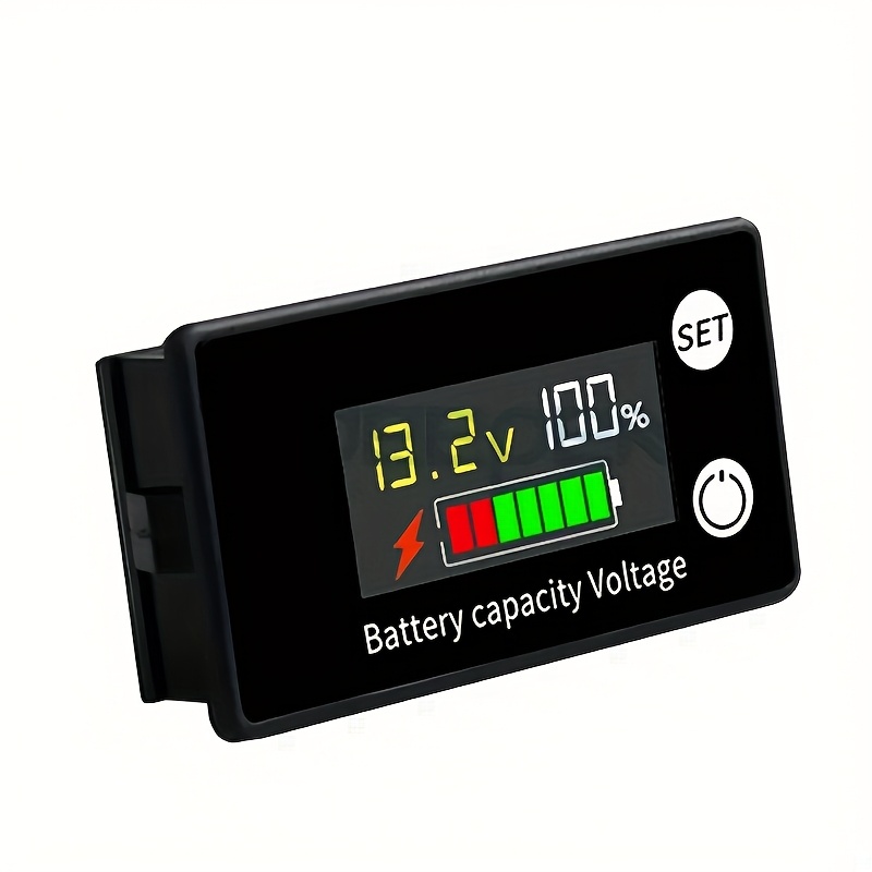 1pc Battery Capacity Indicator Lcd Digital Electricity Meter -acid Lithium Life Po4 Voltage Tester For Car Motorcycle Battery Capacity Display Table