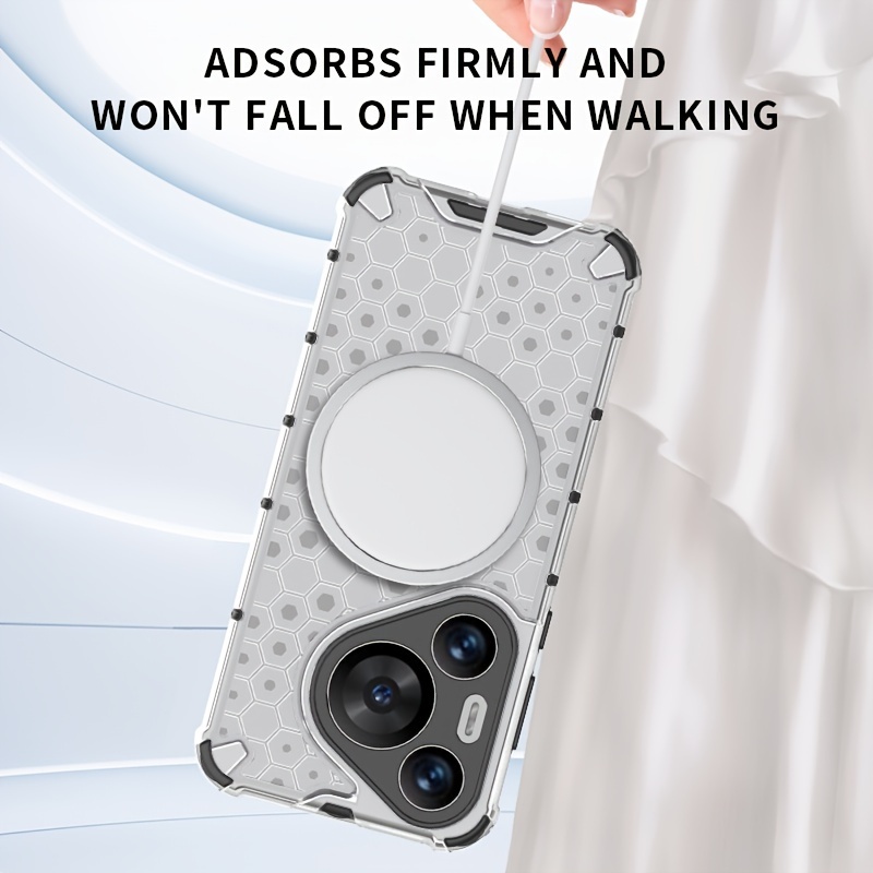 1Pc Protective Case for Huawei Pura 70/70Pro/70Pro+/70Ultra,With Magnetic And Support Wireless Charging,Full Protection,Lens Protection_voghion.com