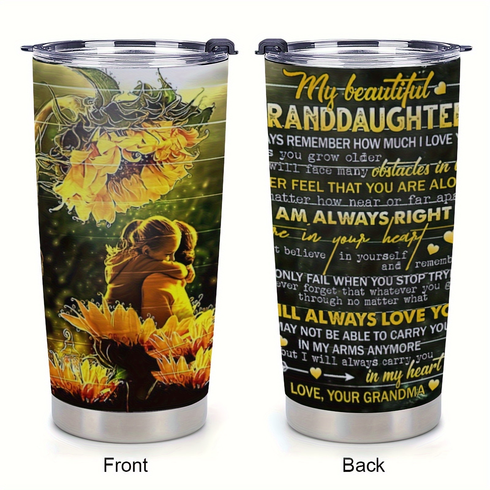 

1pc 20oz Steel Insulated Lid, For Granddaughter, How Much I You