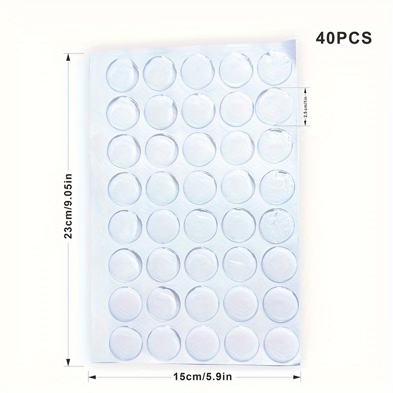 Image of 40pcs 1 Inch Transparent Round Epoxy Resin Stickers Suitable For Bottle Cap Pendant Necklace Magnetic Jewelry Art Diy Craft , Create A 3d Look