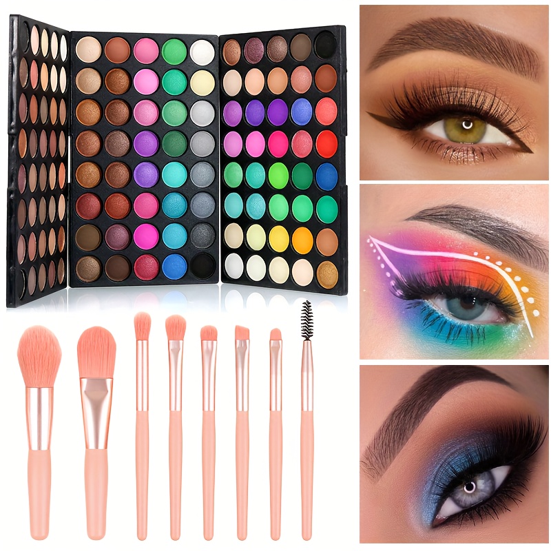 paleta ojos 120 colores set brochas mini maquillaje Temu Ecuador