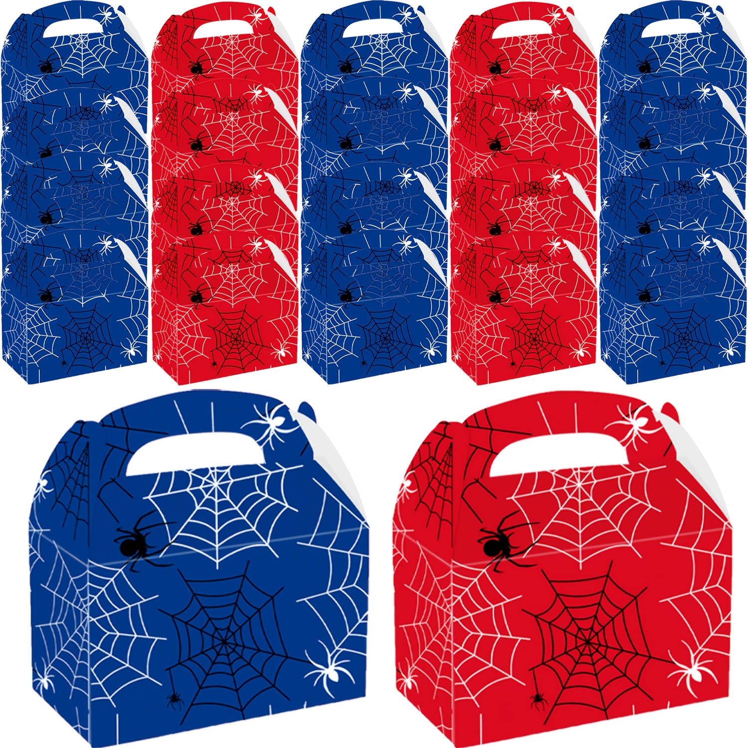 item picture gift for her him spider web birthday party gift box spider gift goodie box with handle spider birthday decorations spider party favor boxes halloween spooky birthday goodie candy boxes gift boxes decorations
