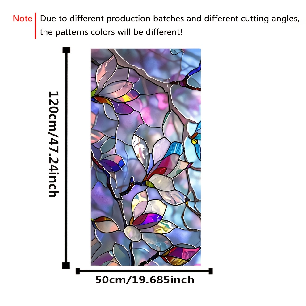 TEMU 1 Roll Of Pet Frosted Anti-peeping Static Adsorption Colored Glass Film | Multifunctional And Anti-light Window Sticker, Suitable For Home And