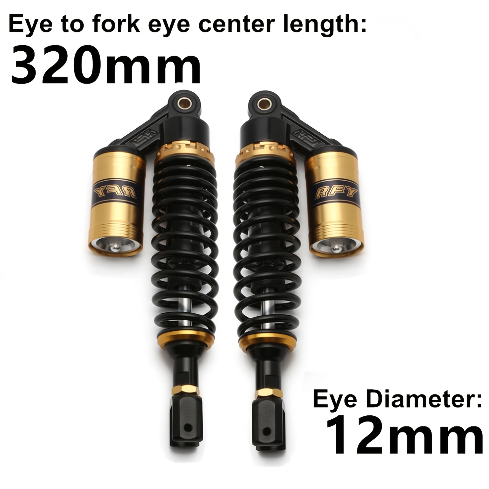 universal 320mm 280mm fork round air shock absorber rear suspension spring scooter dirtbike gokart     motorcycle
