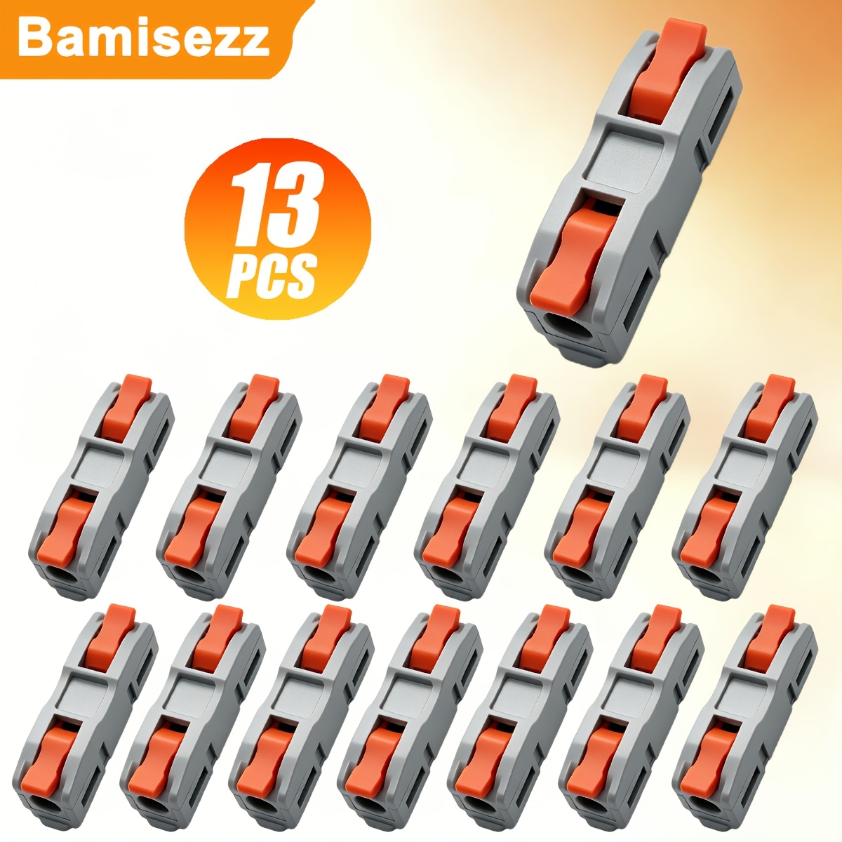 TEMU 13pcs/5pcs And Combinable, Red Lever-style Push-in Terminal, Wire Connector, Home Wire Connection Terminal, 28-12awg, Suitable For Wire Sizes