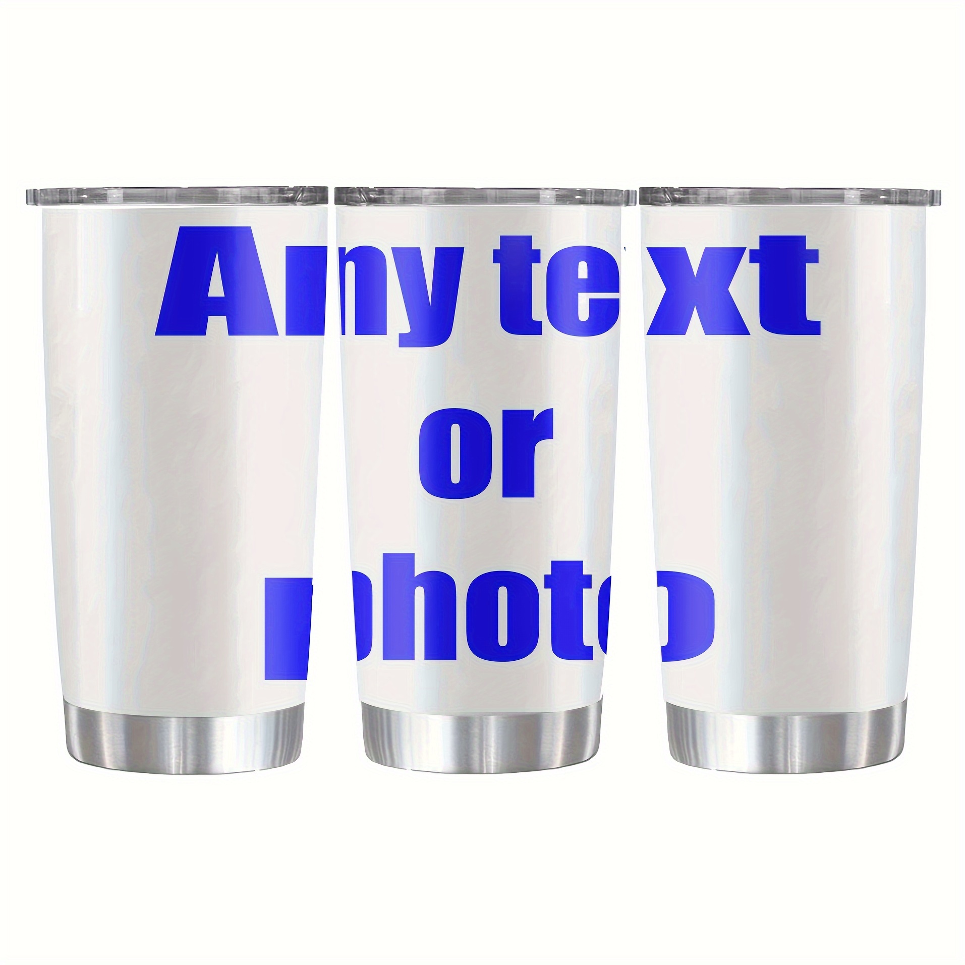 

Custom Photo 20oz Stainless Mug With Lid - Vacuum Insulated, Reusable Travel Cup For All - Perfect Gift For Holidays &