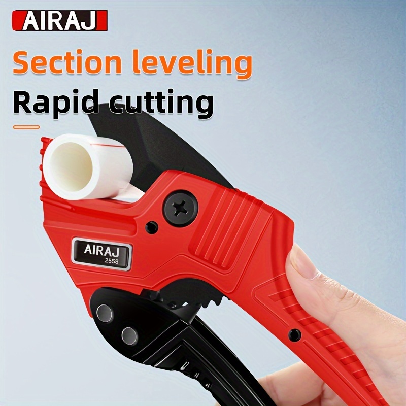 

Airaj Ratchet Pipe Cutter, 42mm Cutting Diameter, Pvc/ppr Tube Cutter, Heavy-duty Manual Hand Tool For Water Pipes And Plastic Pipes, Industrial Grade