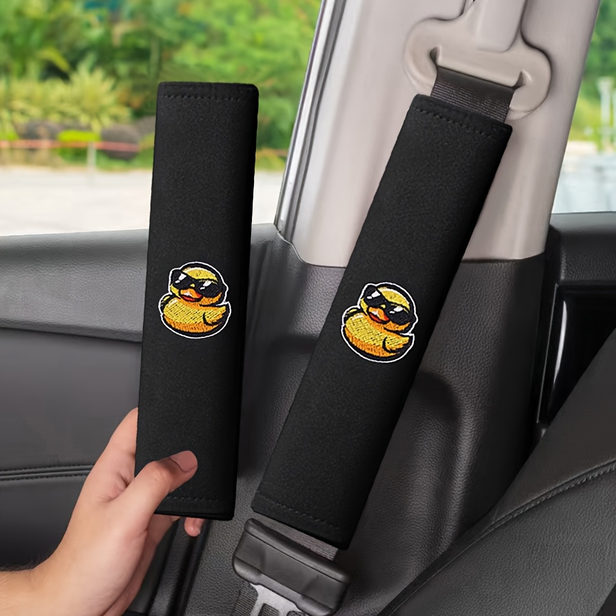 TEMU 2 protectores de cinturón de seguridad bordados con diseño de para asiento de coche (dos estilos disponibles) / Artesanía de bordado - Adecuado