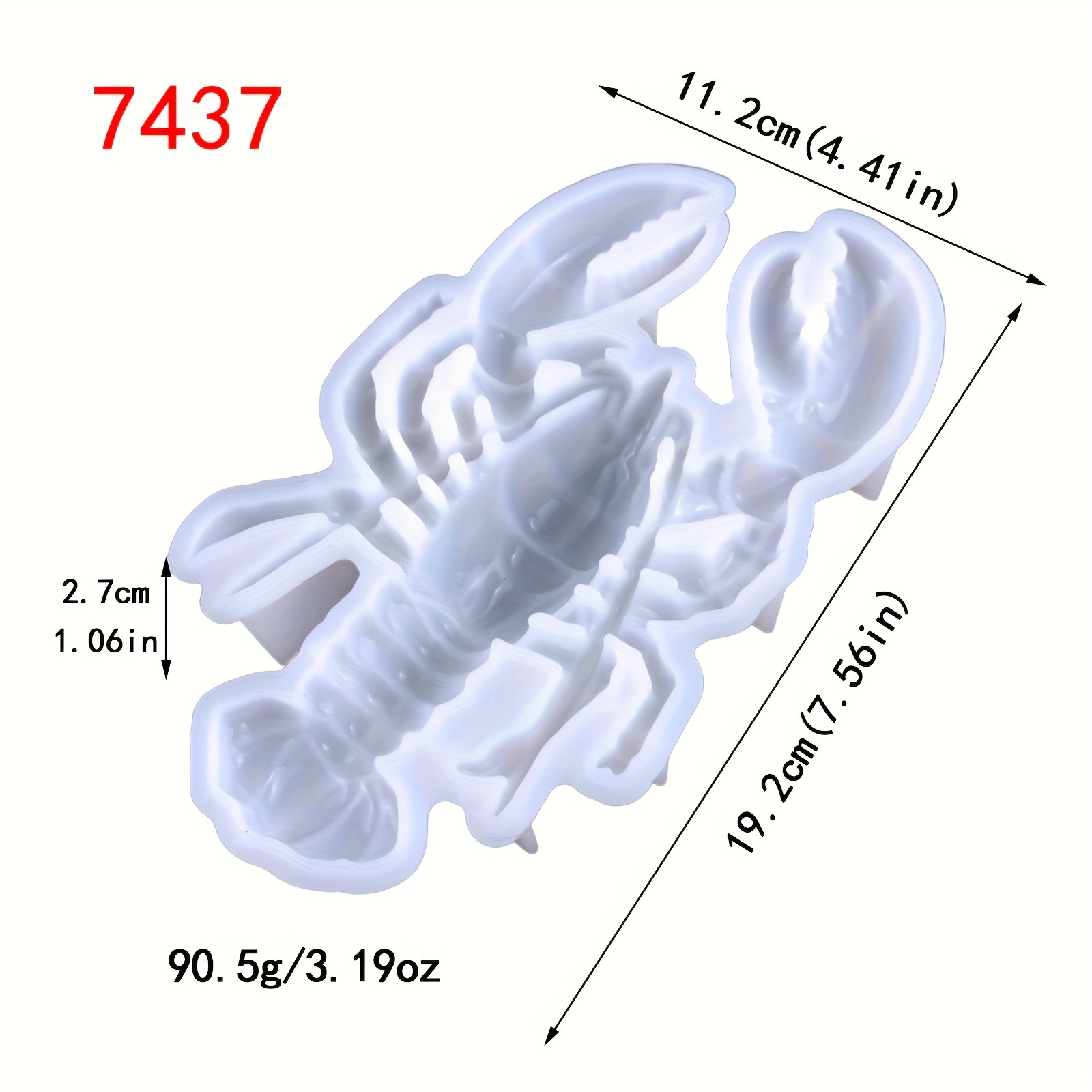 Image of Homemade Silicone Resin Molds For Lobster Shapes, Epoxy Molds, And Decorative Wall Hangings.