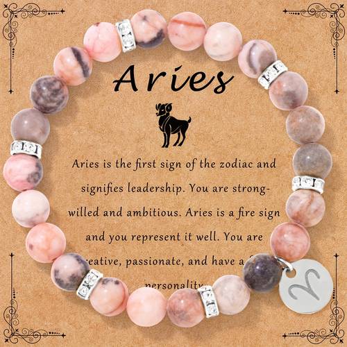 12 zodiac signs bracelet zodiac signs jewelry gifts for daughters granddaughters lovers bestie stylish zebra protection good luck bracelet suitable for casual attire and with card for teenager