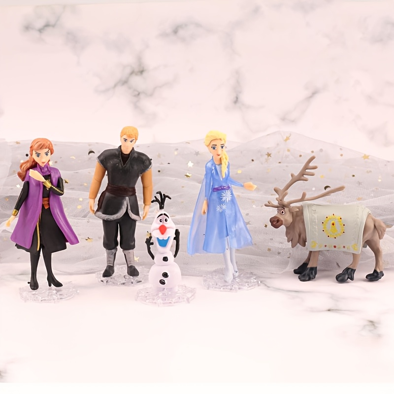 

5pcs Set/ Solid Baking Ornaments Ice And Scene Decoration Character Figure Collection Doll Package Model With Base As A Gift For Couples