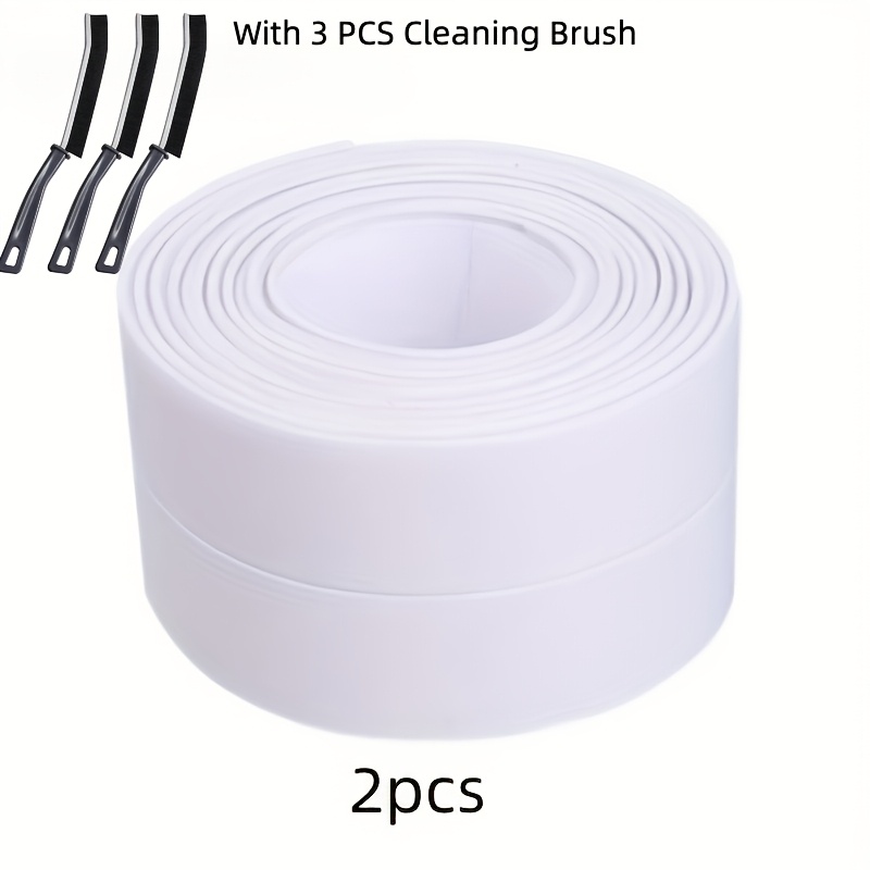 TEMU 2 Rolls Sealing Strip - 5m Length, , Kitchen Sealing Tape, Bathroom Sealing Strip, Suitable For Kitchen And Bathroom - Aesthetic, Durable,