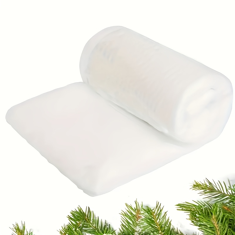 TEMU 1pc Soft Artificial Snow Roll - Christmas Tree & , No Power Needed, Feather-free Holiday Party Supplies