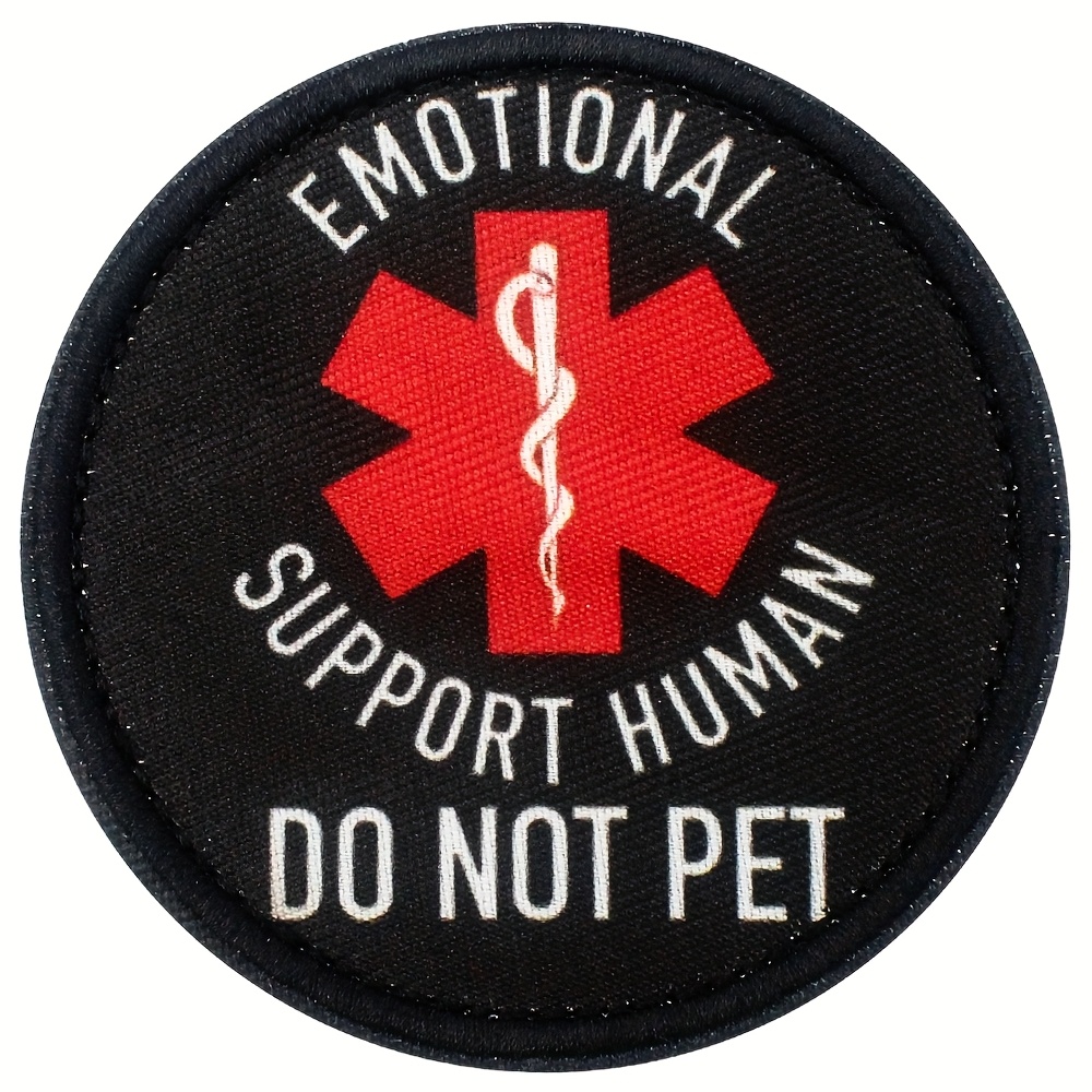 TEMU Tactical Dog Vest Helmet Emblem Patch - "emotional Do Not Pet" Design, Emblem For | Emblem For Hats | Emblem For Belts