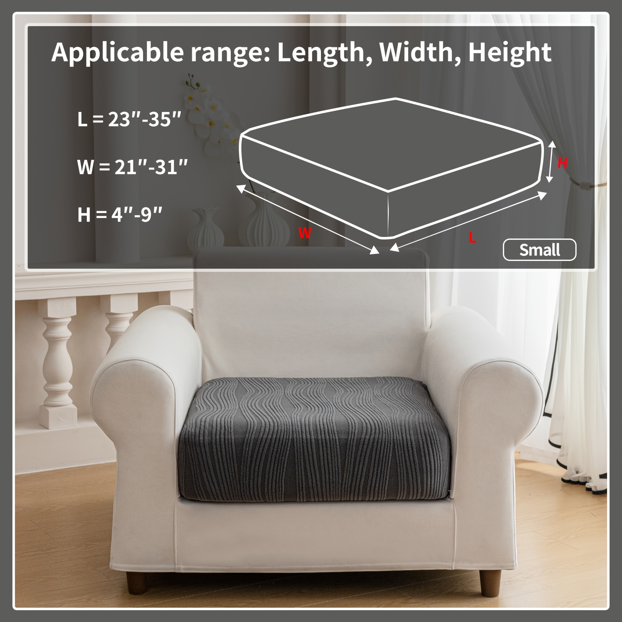 TEMU 1 Housse de coussin de canapé élastique universelle extensible toutes saisons, protecteur de canapé de salon adapté aux canapés de L, housse de