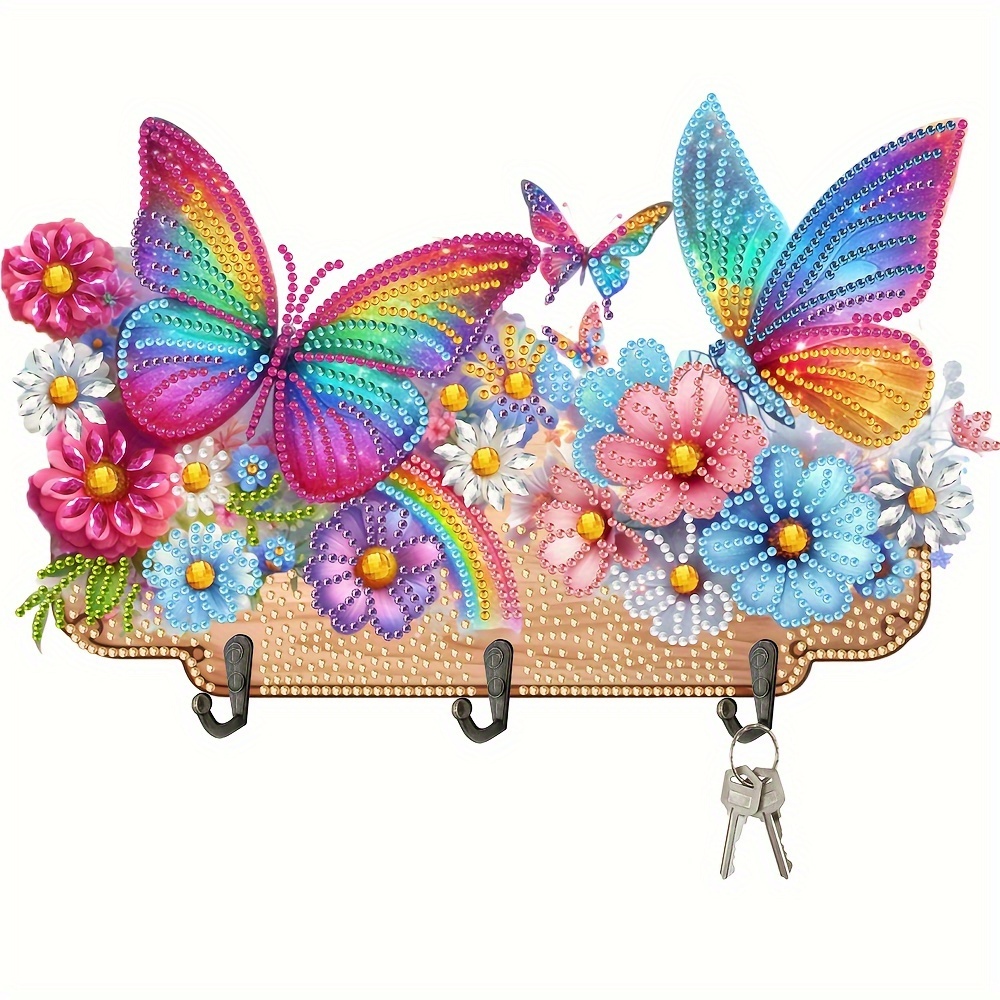 2d Flat Diy Diamond Painting Hook, No-drill Wall Decoration With Design, Stylish And Practical For Home Decor