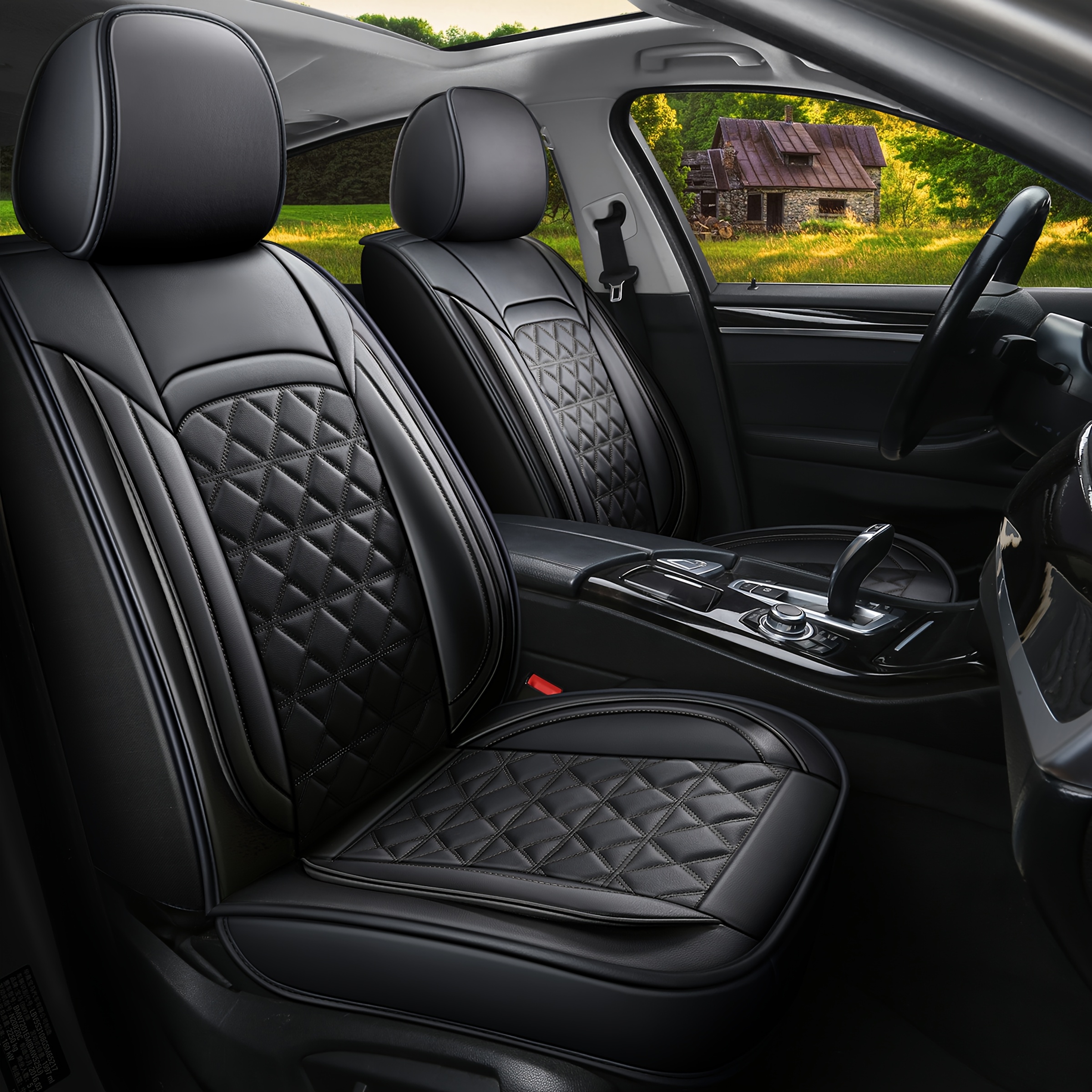 Car Seat Covers Full Set, Waterproof Car Seat Covers, Non-slip Pu Leather Car Seat Cushion For Cars Suvs Trucks