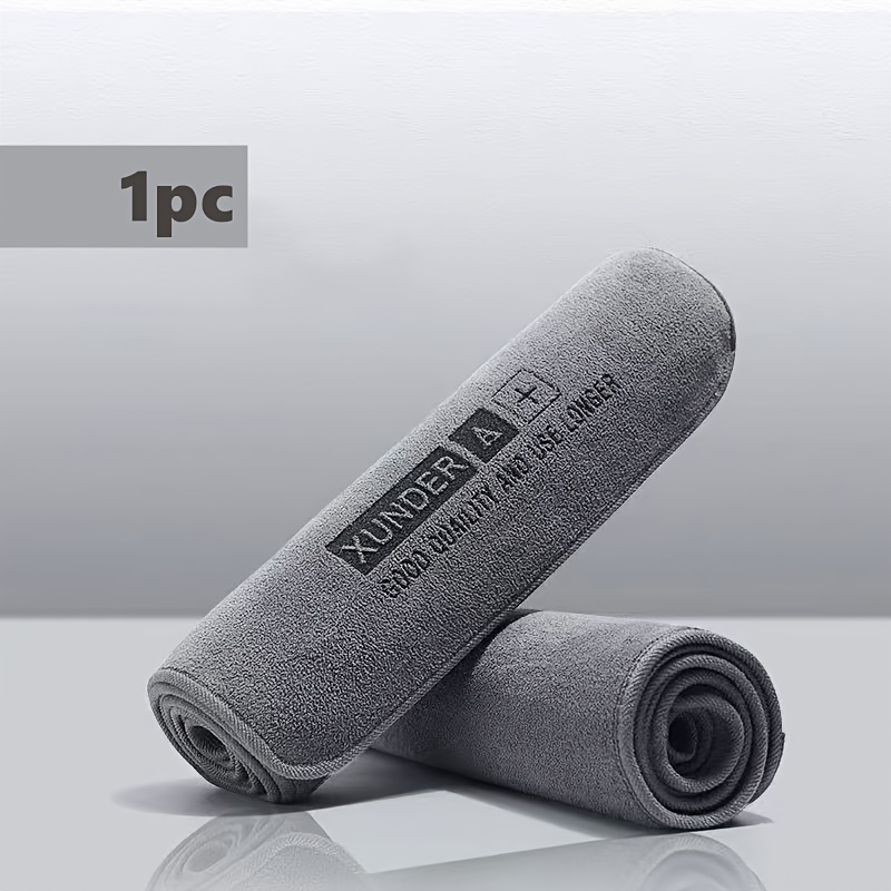 TEMU 1pc Of Luxury Microfiber Wash Towel, Double-layer Thickened High-absorbency Plush Soft Drying Cloth