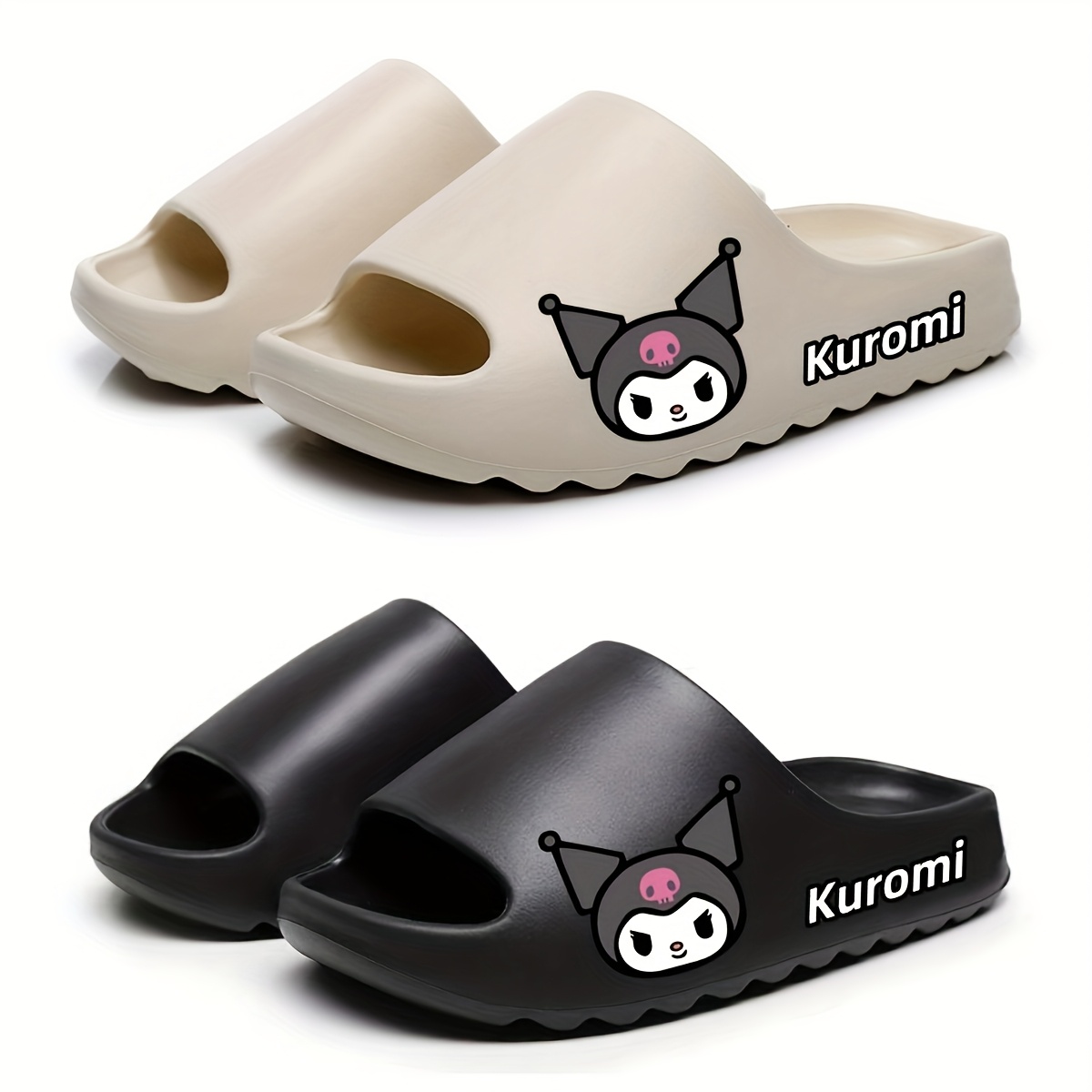 

Sanrio Kuromi Cartoon Slippers - Breathable Eva Slip-on Open Toe Shoes For Men And Women, Comfortable Non-slip Casual Footwear For Indoor And Outdoor Use