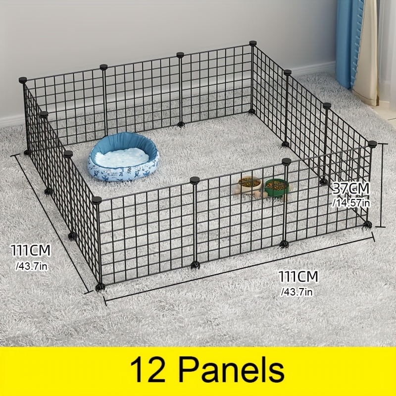 Image of Portable Yard Fence With Door For Pets, Suitable For Indoor/outdoor Use, Ideal For Small Dogs, Cats, And Rabbits