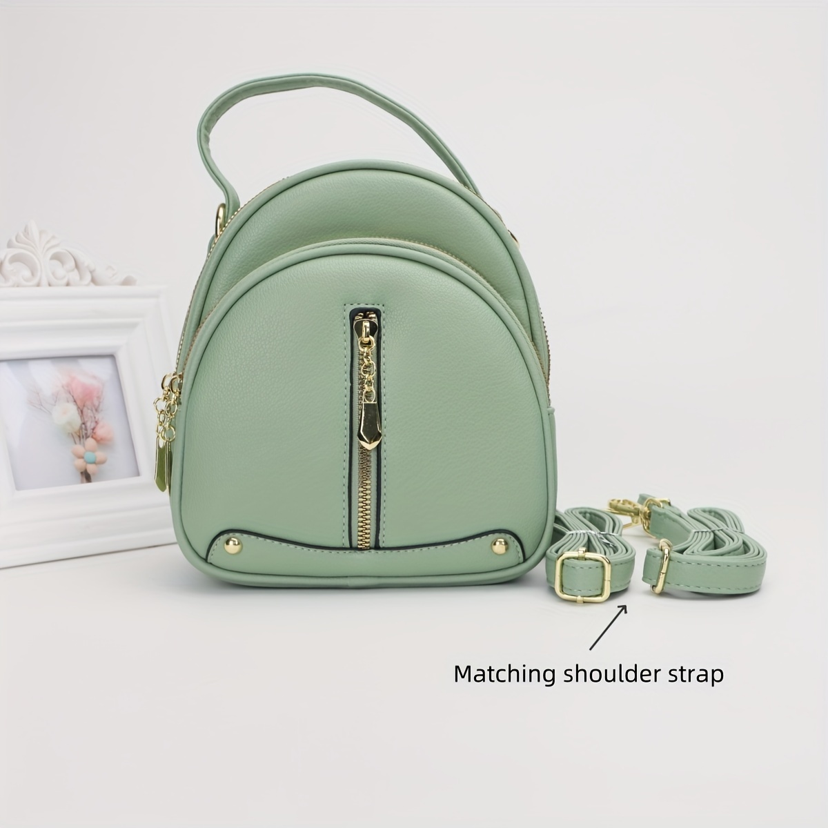 easy matching solid mini backpack for women pu material crossbody backpack dual carrying womens