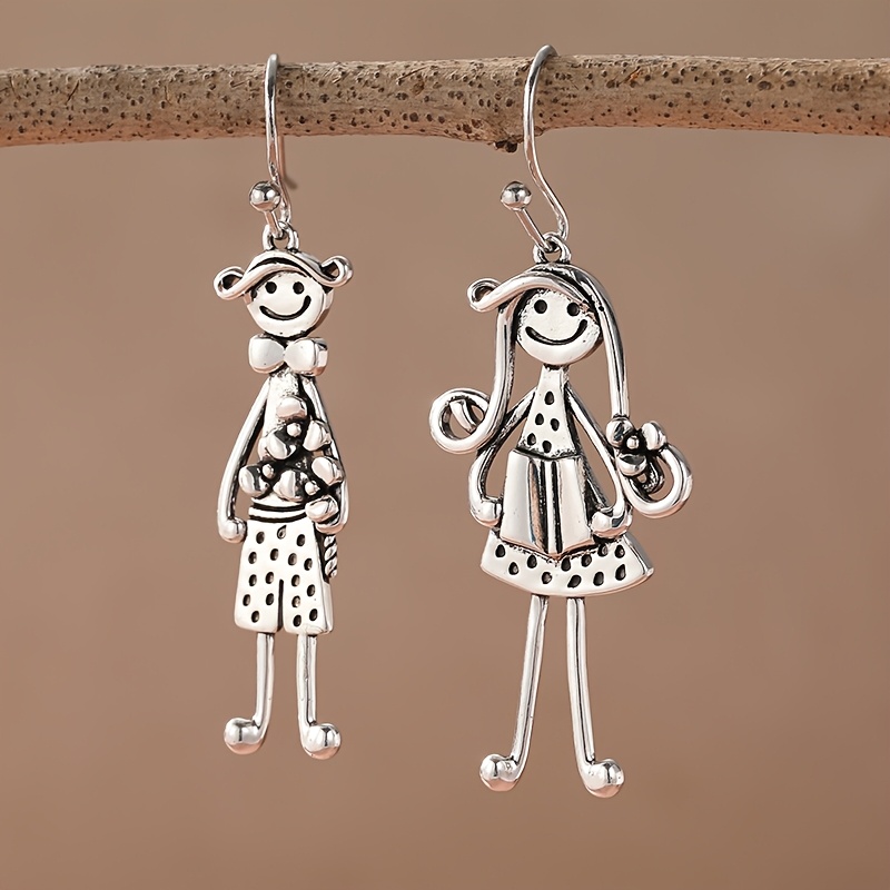 Vintage And Dangle Earrings With Hook Backs For Pierced Ears. Hallarked Gift For Mom., Suitable For Women