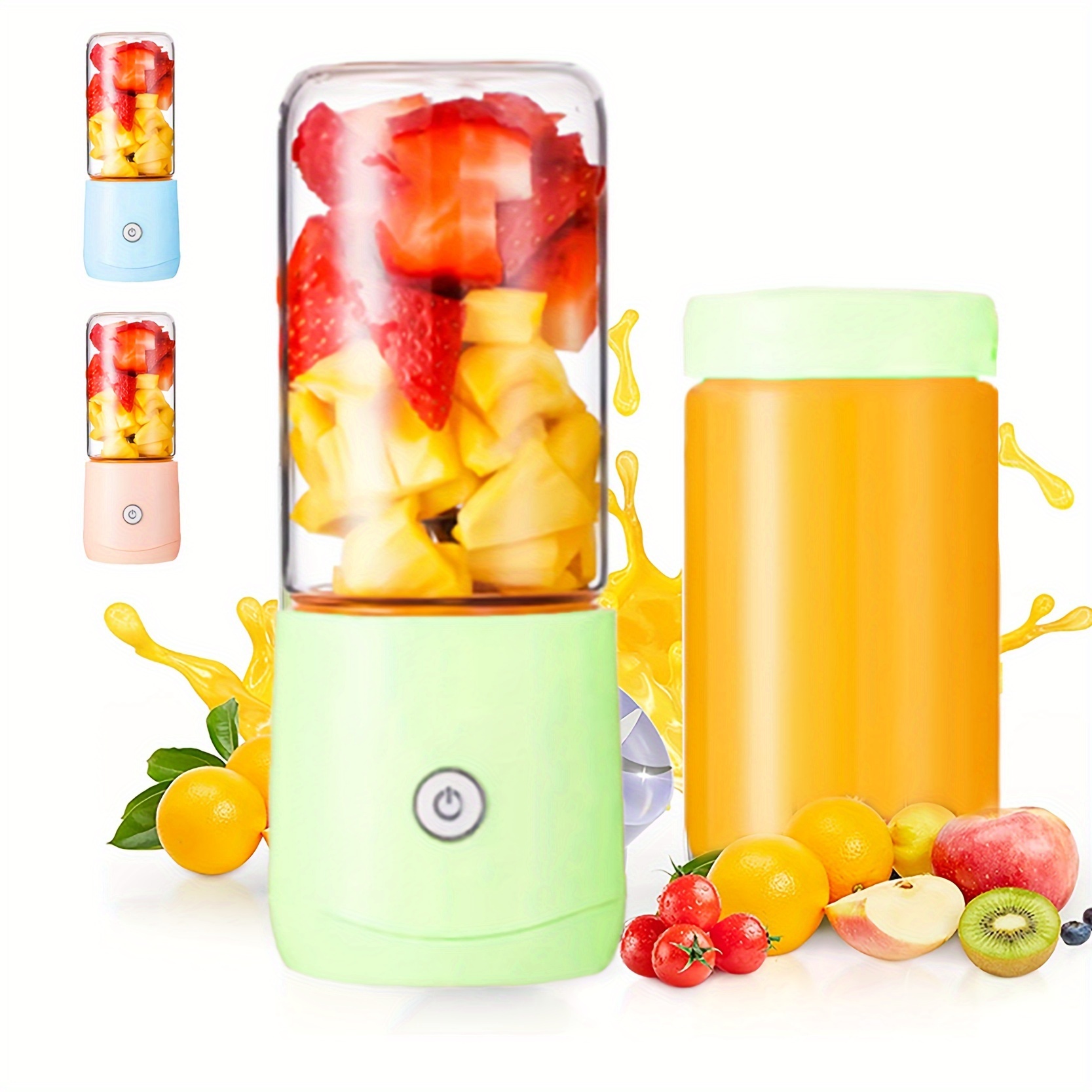 TEMU Personal Size Blender For Shakes And , 15.6 Oz Portable Blender With 8 Blades, Rechargeable Mixers Juicers, Multifunctional Blender With 1 Cups,